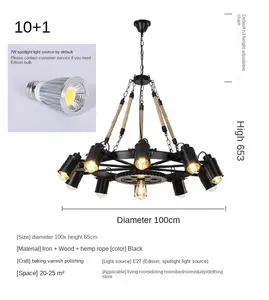 Lampadario LED americano 100 cm