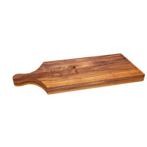Tabla de cortar de madera de acacia natural al por mayor con mango para cortar y servir frutas y verduras en la cocina - Product Image 4