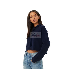 <b>Crop</b> <b>Top</b> Short Length Fleece Hoodies for Women with Full Sleeves and Single Plain Color Get Manufacture Your Private Brand Hoods - Product Image 2