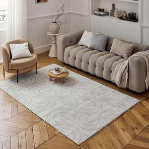 The <b>Rugs</b> Carmel <b>Cream</b>-<b>Grey</b> Geometric Area <b>Rug</b> 6070 80X150 cm Elegant & Stylish Set - Product Image 3