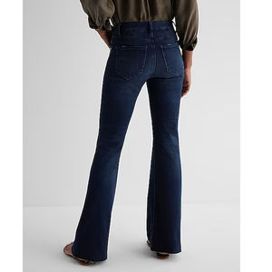 Custom Women's High Waist Bell Bottom Wide Leg Jeans Breathable Cotton Fashion Wear with Flared Style Breathable Custom - Product Image 3