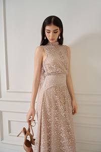 Robes de soirée luxueuses pour femmes ZUKA LACE EFFET Écharpe ROBE LONGUE Sans manches WhiteAnt Marque Femmes Maxi Robes élégantes - Product Image 6