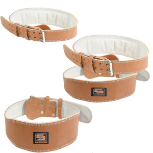 Venta al por mayor de cinturones de gimnasio con logotipo de color personalizado cuero de vaca genuino cinturones de fitness transpirables cómodos cinturones de levantamiento de pesas - Product Image 1