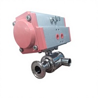 Vanne à boisseau sphérique pneumatique sanitaire 316L avec gaine isolante, raccord rapide fileté NPT, OEM pour applications alimentaires, marque JITAI