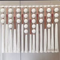 Personnalisé Boho Macramé Tenture Murale À La Main Coton Grande Tapisserie pour Salon Bureau Chambre Art En Bois pour La Décoration Intérieure Mariages