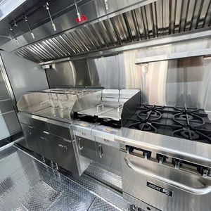 รถบรรทุกอาหารพร้อมครัวเต็มรูปแบบรถขายอาหารบาร์บีคิวพร้อมระเบียง - Product Image 4