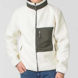 Vente en gros de vestes Sherpa en laine à fermeture éclair personnalisées pour hommes veste polaire zippée - Product Image 1
