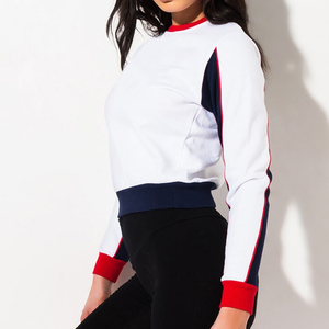 Sweat-shirt pour femme de qualité supérieure avec des garnitures côtelées en molleton de coton doux, une coupe décontractée et un confort polyvalent pour un habillage quotidien - Product Image 6