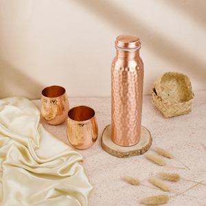 2025 Next Gen 1000ml Botella de cobre Tapa antibloqueo única Vaso de acero inoxidable de moda con estilo Precios razonables Vendedor de exportación - Product Image 2