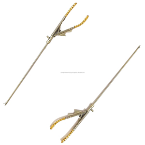 Laparoscopic Needle Holder Forceps Curved Jaw Stainless Steel <b>Electric</b> Re-usable Surgical <b>Instrument</b> ISO13485 Certified CE - Product Image 4