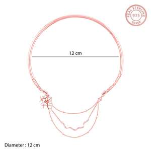 Collar de Cadena de Cuentas de Acero Inoxidable Chapado en Oro Rosa Clásico para Mujer, para Ocasiones Especiales - Product Image 2