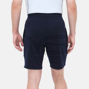 กางเกงขาสั้นผ้าย้อมสีพื้นกางเกงสำหรับออกกำลังกายแบบไม่ทอสไตล์ลำลอง - Product Image 4