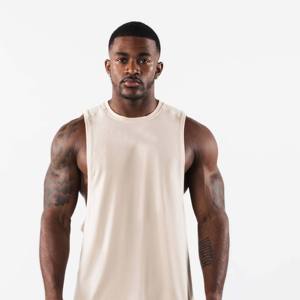Débardeur décontracté personnalisé pour homme, idéal pour la gym, le fitness et la musculation, séchage rapide, col rond, en polyester et coton, broderie 3D, 250g - Product Image 1