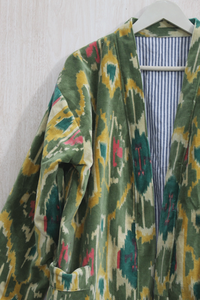 Elegant Cotton Velvet Kimono Robe for Women Morning Tea Style Bridal Robe and <b>Bridesmaid</b> Jacket - Product Image 4