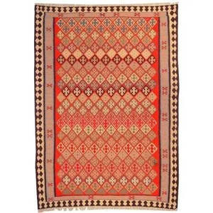 Handmade Kilim Rug Traditional Style Handmade <b>Wool</b> Carpet Artisan <b>Crafted</b> Vintage Home Decor Area Rug - Product Image 1