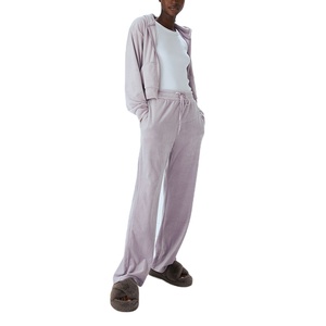 Conjunto de Pantalones Deportivos de Terciopelo Ecológico, Sudadera con Capucha y Pantalones Deportivos de Terciopelo de Bambú Orgánico, Ropa de Salón de Terciopelo Sostenible - Product Image 1