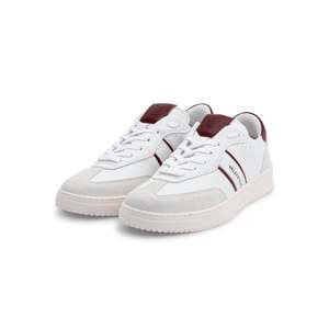 Zapatillas Deportivas Saturno con Cordones, Color Blanco/Borgoña - Product Image 2
