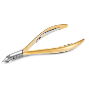 Elimina eficazmente las pinzas para las uñas de las cutículas, cuchilla curva y extra afilada, alicates cortaúñas gruesos chapados en oro, Unisex - Product Image 2