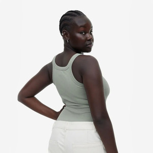 Top d'été sans manches de grande taille pour femmes, couleur anthracite, à vendre en vrac, à des tarifs raisonnables - Product Image 4