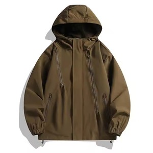 Chaqueta de lluvia con cuello levantado disponible en todos los colores para hombres Abrigos transpirables de deportes y actividades al aire libre de talla grande - Product Image 4