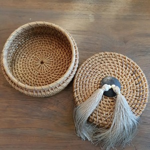 <b>Rattan</b> <b>Boxes</b> With Tassels Handmade <b>Storage</b> Box Eco-Friendly Natural Home and Home Decor Wholesale from Vietnam - Product Image 4