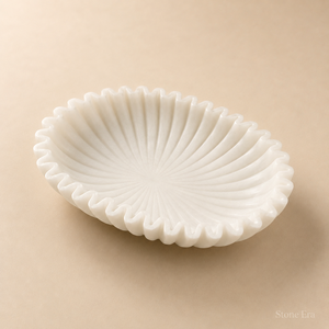 Vente en gros de bols à fruits décoratifs en marbre blanc à volants, pour une décoration de maison de luxe - Product Image 2