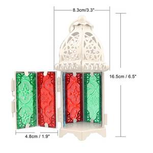 Hecho a mano nuevo marroquí de alta calidad linterna hueca de Metal con cristal decorativo cristal Año Nuevo decoración de candelabro para el hogar - Product Image 4