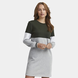 Trendy Drop Shoulder Wholesale Manufacturer 100% Cotton Blank Color Ladies <b>Dress</b> Full Sleeve Casual <b>Dresses</b> t shirts <b>Women</b> - Product Image 1