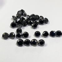 Pierre précieuse ronde facettée en diamant noir naturel de 5 mm, fabrication de bijoux personnalisés, prix le plus bas auprès des fabricants d'Alibaba