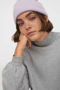 Buy Premium Quality 100% Cotton <b>Fleece</b> Women's Oversize Sweatshirt Mock Neck Loose Fit Fully Customizable Streetwear <b>Top</b> Winter - Product Image 6