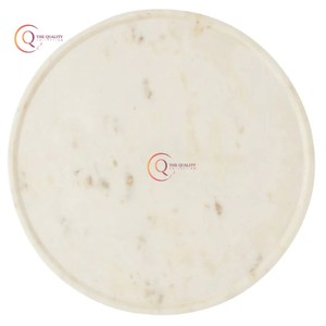 Support de gâteau en marbre blanc de haute qualité servant le support de gâteau décor fabriqué à la main de table mariage et fêtes affichage fournitures de support de gâteau - Product Image 6