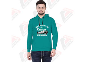 Premium Men's Pullover <b>Hoodie</b> Ultra Cozy and Comfortable 100% Cotton Embroidered Plain Dyed with Digital Printing for Winter - Product Image 4