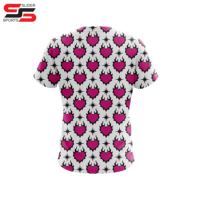 Dernière conception personnalisée de l'usine sur taille hommes t-shirt impression par sublimation complète t-shirt en coton imprimé sur toute la surface
