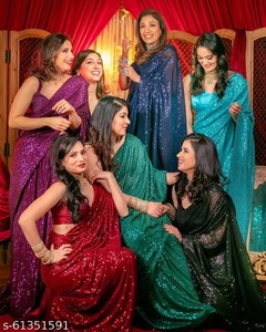 LANCEMENT DE NOUVEAUX SAREES DE TRAVAIL D'IMPRESSION LOURDE ET DE SEQUNCE AVEC CHEMISIER FANTAISIE - Product Image 4