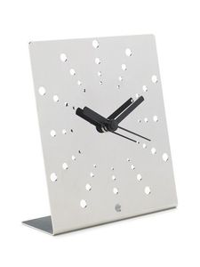 Horloge de bureau verte moderne Minimaliste Cadran rond avec support et aiguilles dorés Horloge de table élégante de designer - Product Image 6