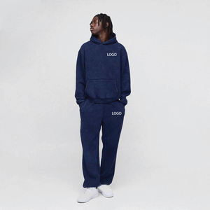 Survêtement unisexe à capuche surdimensionné en coton 100% personnalisé, couleur taupe, à ourlet fendu, taille plus pour l'hiver, vente chaude - Product Image 6