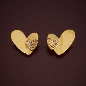 92.5 <b>Silver</b> <b>Stud</b> <b>Earrings</b> Heart-Shaped 183023 for Gift - Product Image 1