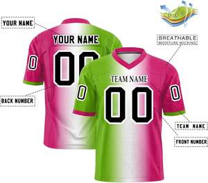 Equipo de entrenamiento universitario Camisetas de fútbol americano Ropa deportiva OEM Malla de poliéster de secado rápido Logotipo de impresión de sublimación transpirable - Product Image 2