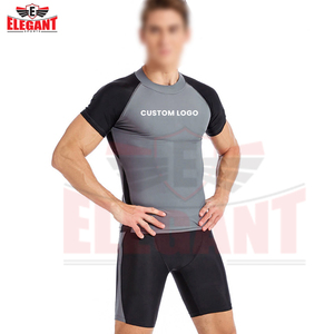 Personalizado respetuoso del medio ambiente ligero 2025 mejor calidad MMA Tops Running cuello redondo manga corta Rash Guards para hombres - Product Image 2