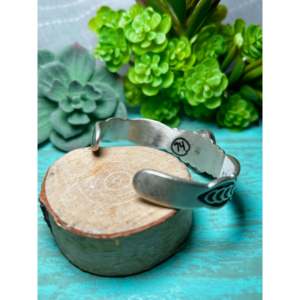 Navajo Handmade Kingman Turquoise & Sterling <b>Silver</b> <b>Cuff</b> <b>Bracelet</b> Cultural Collectible Jewelry - Product Image 4