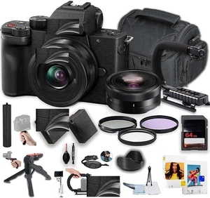กล้องมิเรอร์เลสพร้อมเลนส์ 12-32 มม. f/3.5-5.6 และชุดอุปกรณ์พื้นฐาน (สีดำ) - Product Image 1