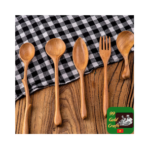 Cuillère en bois au fini lisse pour cuisiner, remuer et servir Ustensiles de cuisine écologiques et durables en bois naturel - Product Image 3