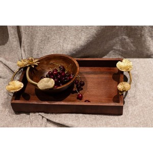 Venta al por Mayor de Tazones de Ensalada de Bambú Orgánico con Detalles Metálicos en Forma de Hoja, Hechos a Mano, Ecológicos, Duraderos, Nueva Llegada - Product Image 6
