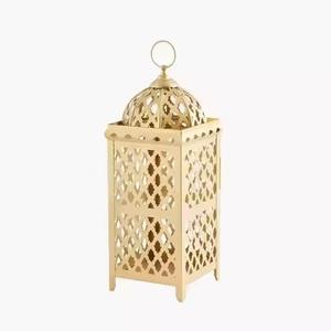 Luxury Style Moroccan Iron Lantern for Home <b>Decoration</b> Ramadan and Christmas Gold Colour <b>Tea</b> Light Holder - Product Image 2