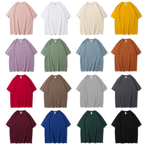 New Mens Blank 100 Cotton 230GSM Tshirts <b>Oversized</b> High Quality <b>Plain</b> Custom Logo Printed <b>t</b> <b>Shirt</b> Wholesale - Product Image 6