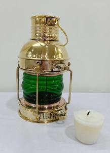 Large Brass Lantern Handmade Lantern <b>Light</b> Vintage Candle <b>Holder</b> Free Standing <b>Tea</b> <b>Light</b> <b>Holder</b> Lamp Lanterns - Product Image 5