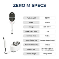 Machine à vapeur portable, chauffage instantané en 15 secondes, réservoir rechargeable de 1 L, nettoyeur vapeur portatif, nettoyage en profondeur, pour la maison et l'hôtel