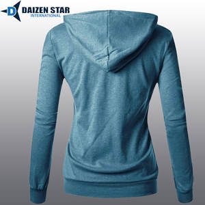 Sweat-shirts à capuche zippés pour femmes, couleur unie, 100% coton molletonné, coupe classique, hiver, décontracté, service OEM, 420 grammes, streetwear - Product Image 2