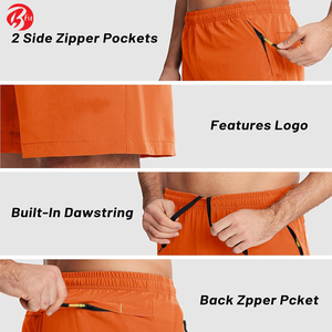 Short de sport léger à séchage rapide pour l'été en cours d'exécution High Street Design avec poches zippées Nouvelle saison Summer Wear - Product Image 4