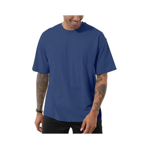 Camiseta extragrande a la moda para hombre, camisetas atléticas de cuello redondo, Camiseta básica de algodón de manga corta Premium suave informal - Product Image 2